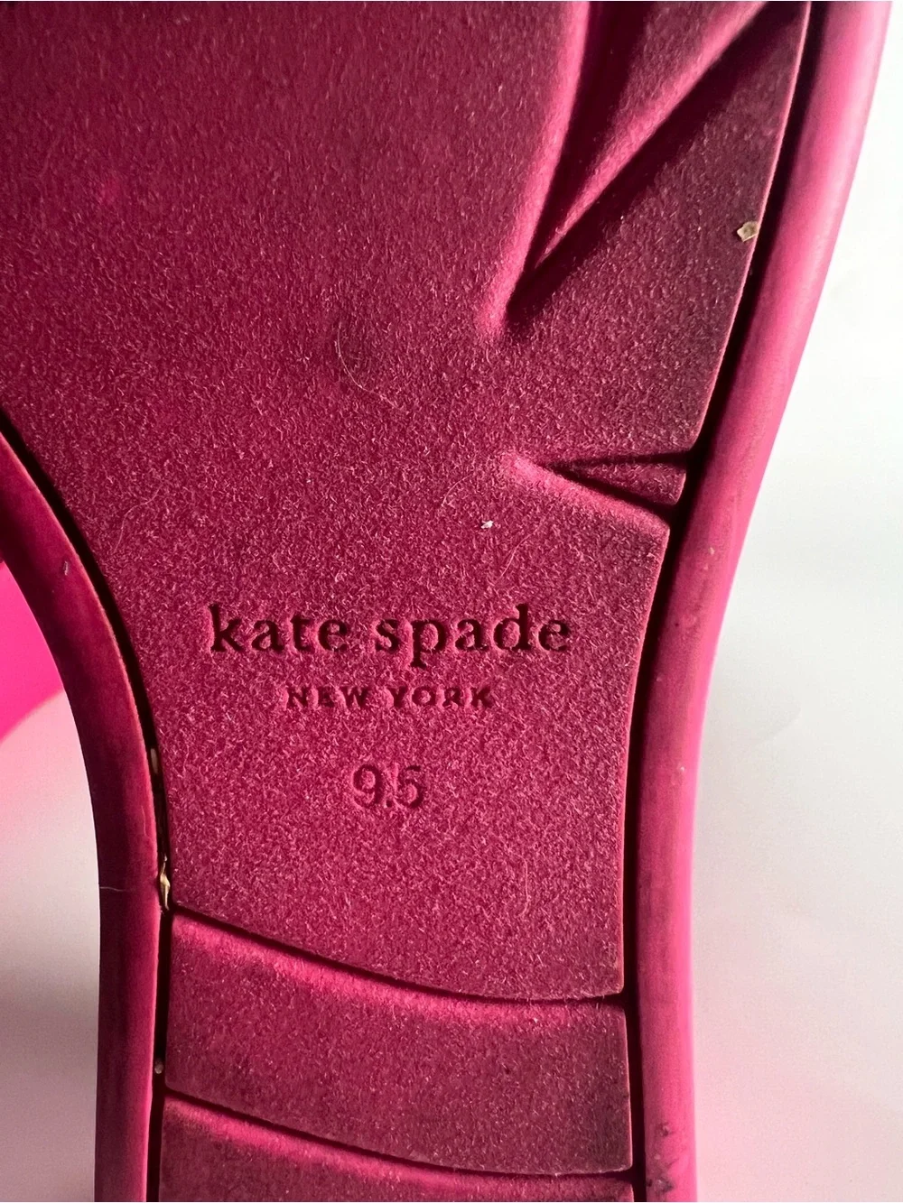 Kate Spade Hot Pink Bow Slide Wedge Sandals Size 9.5